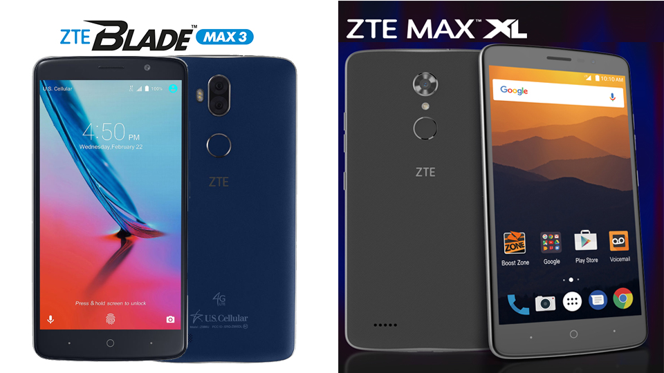 رسمياً ZTE تعلن عن أحدث هواتفها ZTE Blade Max 3 و Max XL بمواصفات راقيه ضمن الفئه المتوسطه وأسعار منافسة